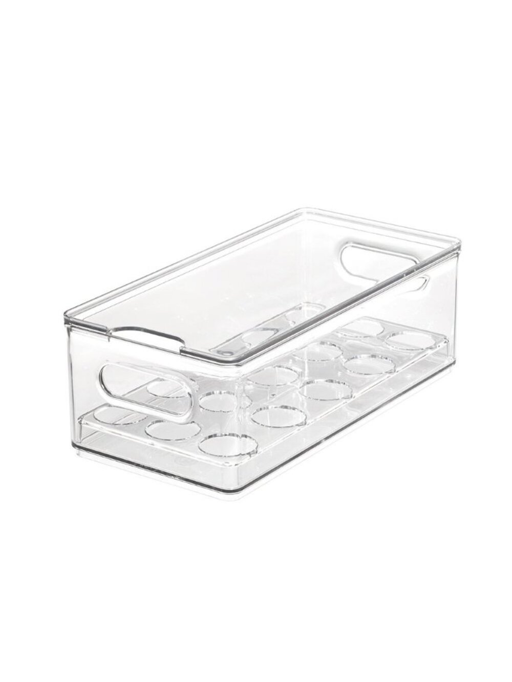 The Home Edit Egg Bin By iDesign Holds 15 Eggs Clear Plastic